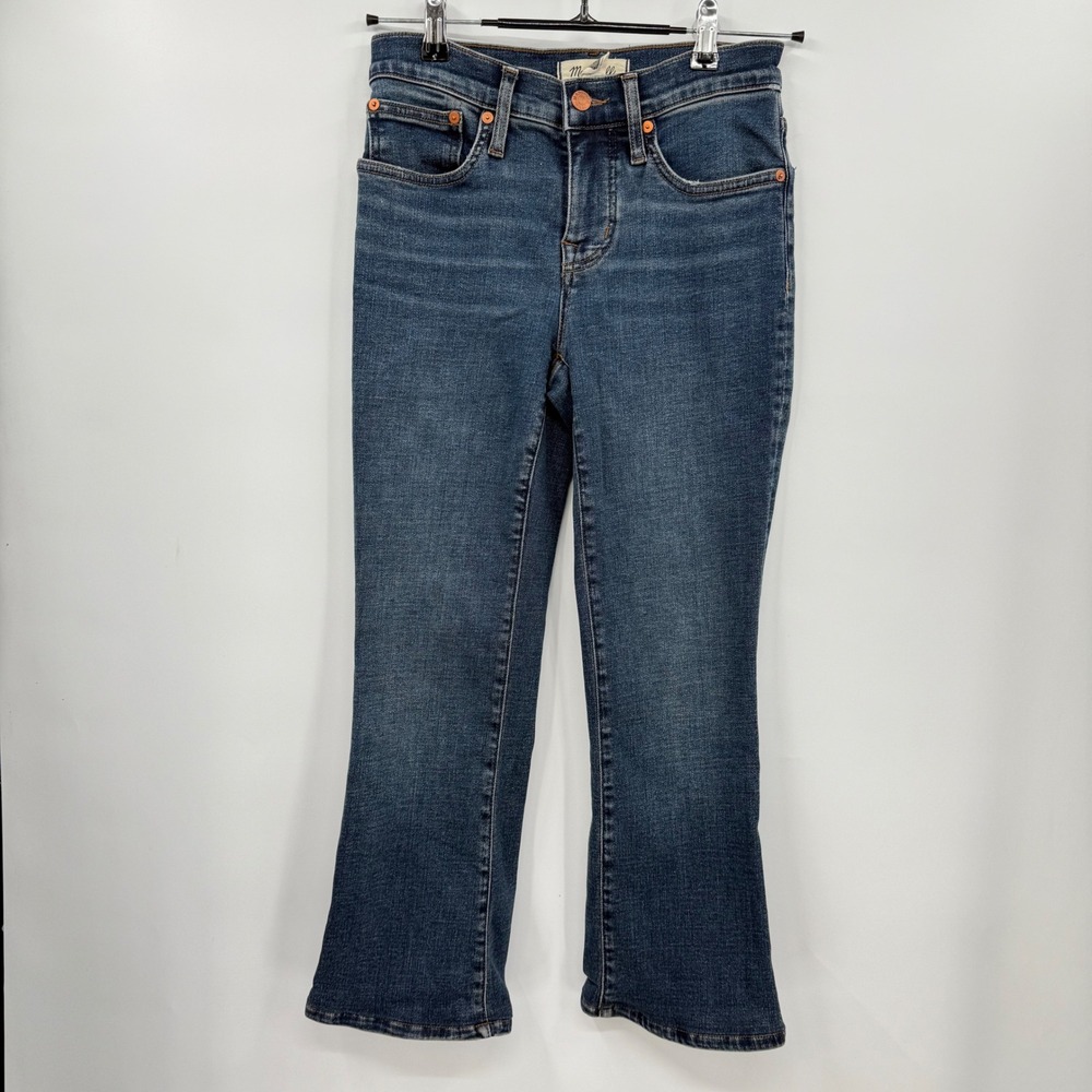 Madewell Mid Rise Kick Out Jeans Dark Wash‎ Denim Size 24P